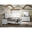 Ensemble de chambre à coucher en bois 5 pièces avec lit à panneau, commode, miroir, commode et commode Clelane-1225383447-1225383445