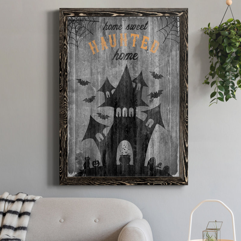 Haunted House - publicités encadrées sur toile, Noir, H 24 po x l 18 po x P 1,5 po