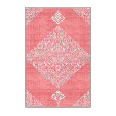 Antibacterial Woven Carpet (3D Digital Print) 4.0 x 5.9 Feet, 100% Polyester, Pile Height: 0.3 Inches | PVC Felt Dot Non-Slip Underside, Machine Washable, Perfect for Living Room & Bedroom Decor