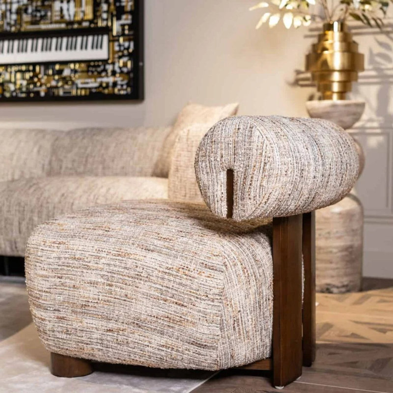 Accent Chair Lounge Chair, Greige coco