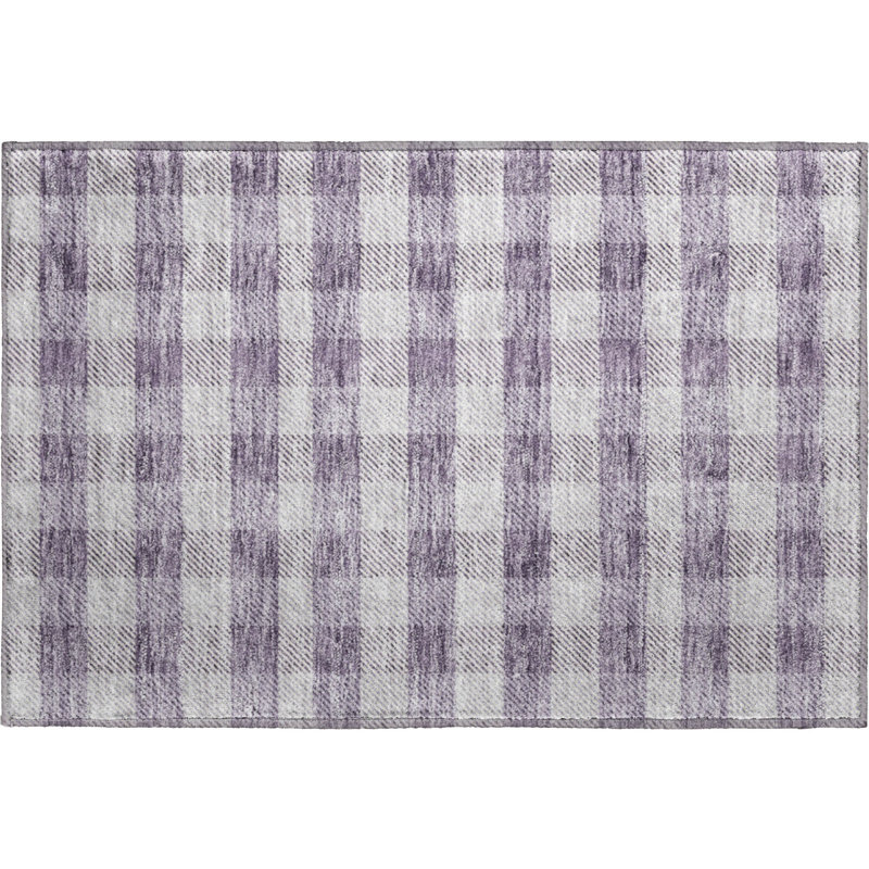 Premium Machine Washable Prisco Lavender Rug, Rectangle 1'8" x 2'6"