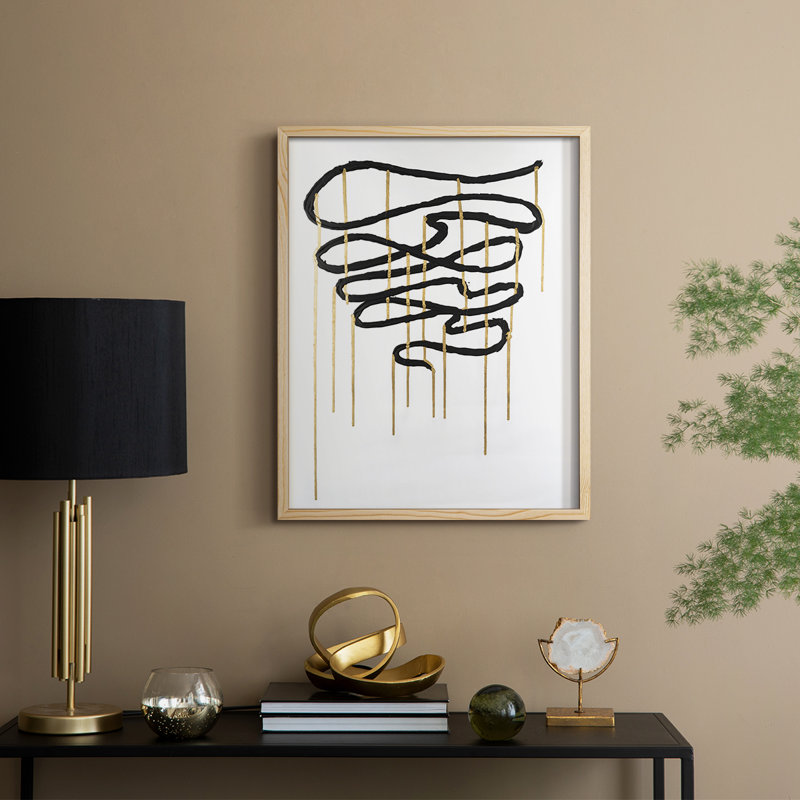 «Weeping Ribbon I», reproduction encadrée - bois massif, H 11 po x l 9 po