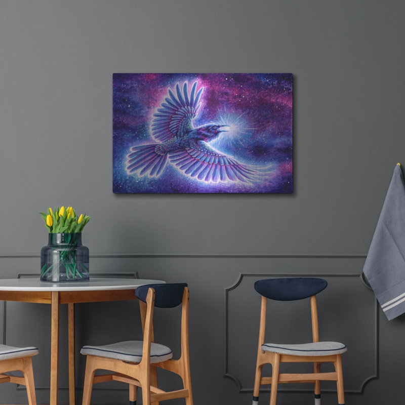 Art mural luxueux «Raven Placement The Stars» par Rebecca Wang Art, H 24 po x l 36 po