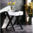 Contemporary White And Black Table With Integrated Hidden Drawer Design For Modern Look Cool Accent Built-in Storage Solution-727618487