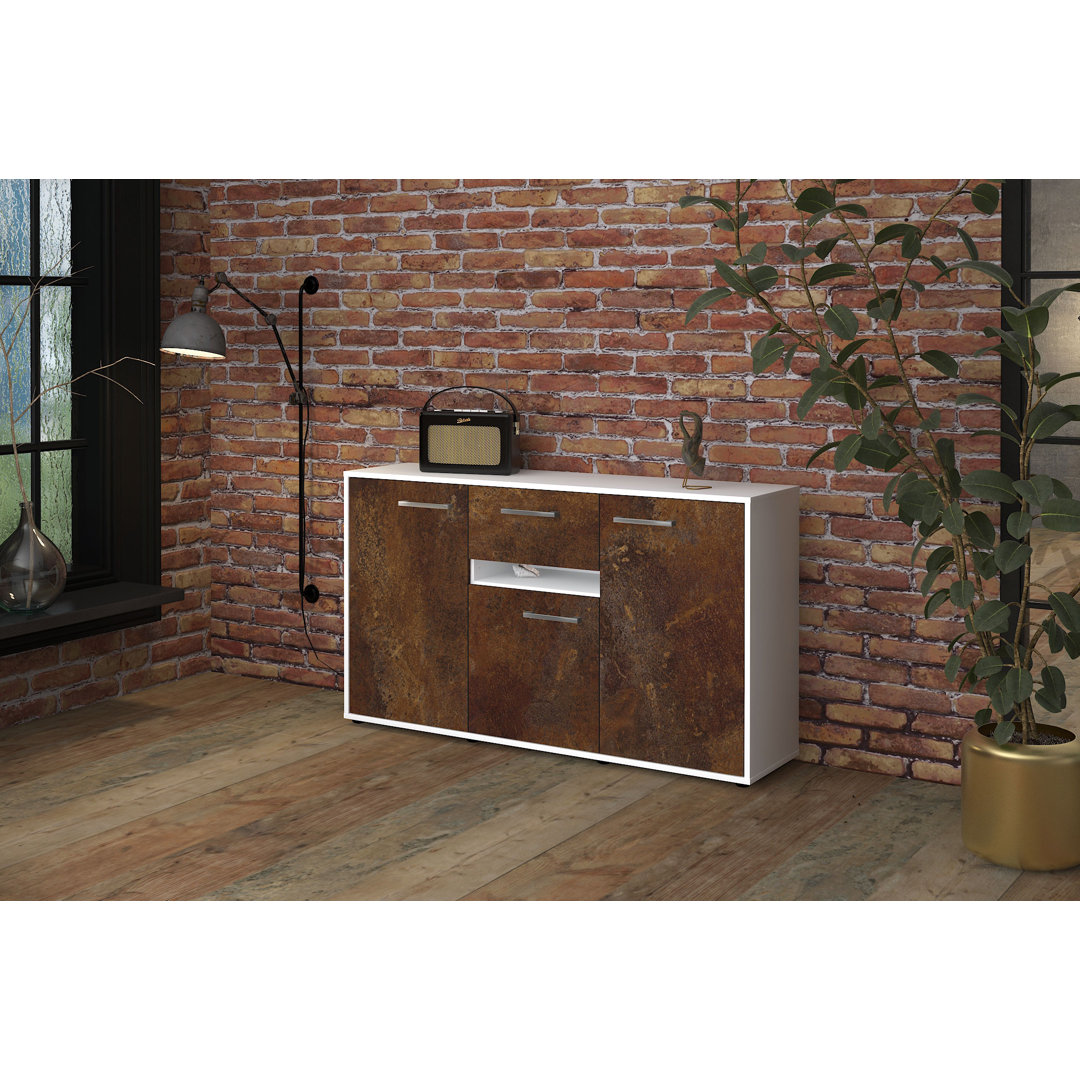 Sideboard Dorina, (136 x 79 x 35 cm), mit Metallgriffen