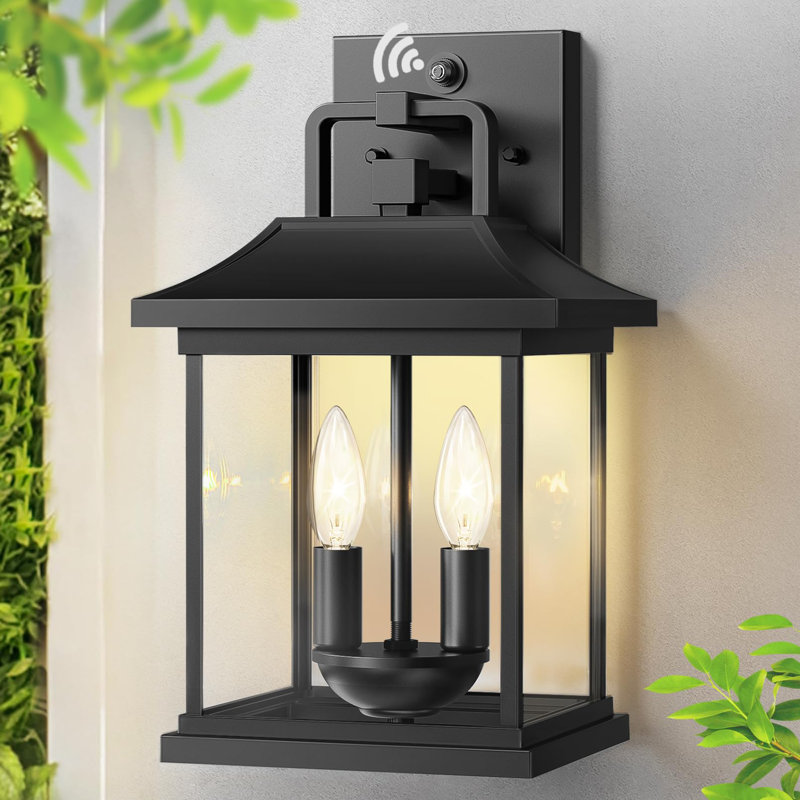 Large Aluminum Outdoor Wall Light -Dusk to Dawn Porch Lights for House