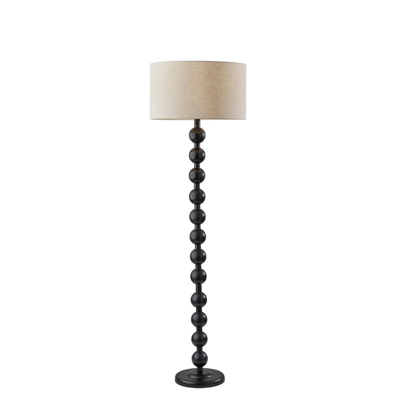Lampe sur pied 62 po Levy, Noir