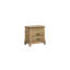 Table de chevet 2 tiroirs avec plateau - finition caramel