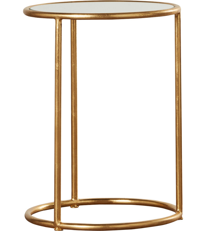 Sunderland Side Table, Gold / Clear