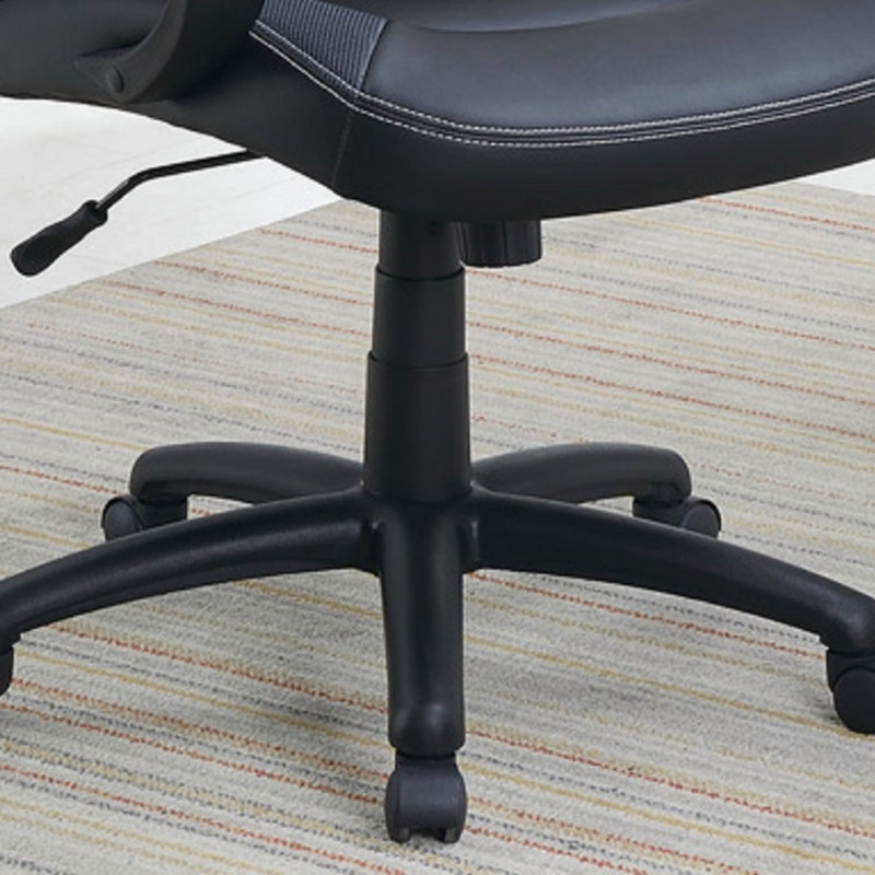 Chaise de bureau rembourrée 1pc, Noir