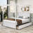 Hermelindo Full Size Wood Canopy Bed with Four Drawers-1233211850