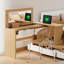 Lit plateforme multifonctionnel en bois avec rangement USB et coiffeuse-2014574838
