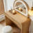39" Makeup Vanity Table with Mirror Touch Screen Lighted Mirror, Dressing Table with Drawer for Bedroom-181347828