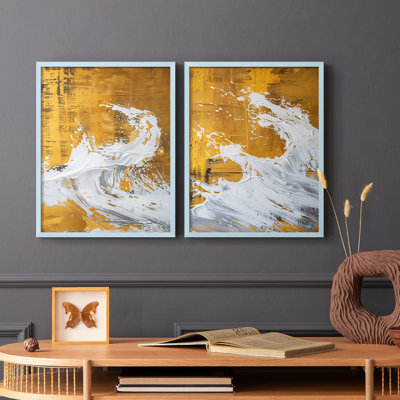 Série ABSTRACT CDxxi - reproduction encadrée de qualité supérieure - prête à être accrochée - aucun clou requis - aucun clou requis