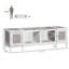 Maison pour animaux avec plateau coulissant et planche divisée pour l'intérieur, blanc