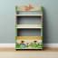 Teamson Kids Dinosaur Kingdom 3-Tier Kids Bookcase with Storage Drawer, Wooden Children's Bookshelf for Bedroom & Playroom
