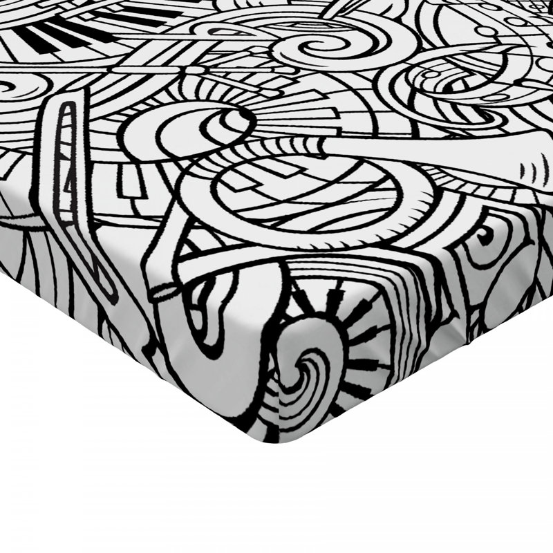Microfiber Patterned Fitted Sheet, Full Fitted Sheet