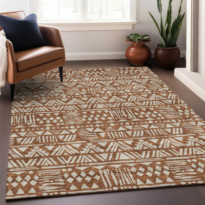 Tapis terre cuite lavable à la machine Premium Prisco