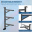 Étagère de rangement robuste (ensemble de 2), 3 tablettes réglables en acier, capacité de charge de 1 100 lb, système de rangement suspendu sans perceuse