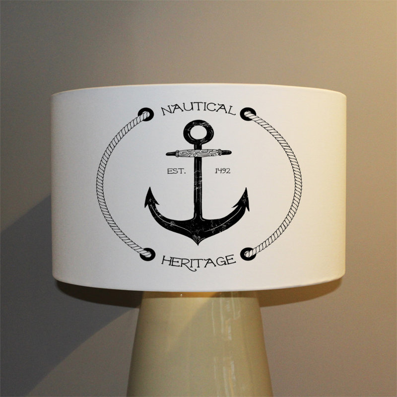 Cotton Drum Lamp Shade ( Uno ), 22cm H x 25cm W x 25cm D