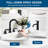 Chrome 8 inches 3 Holes 2-Handle Bathroom Sink Faucet with Pop-up Drain-102842045