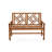 Outdoor Solid Wood Double Cross Back Loveseat Park Bench