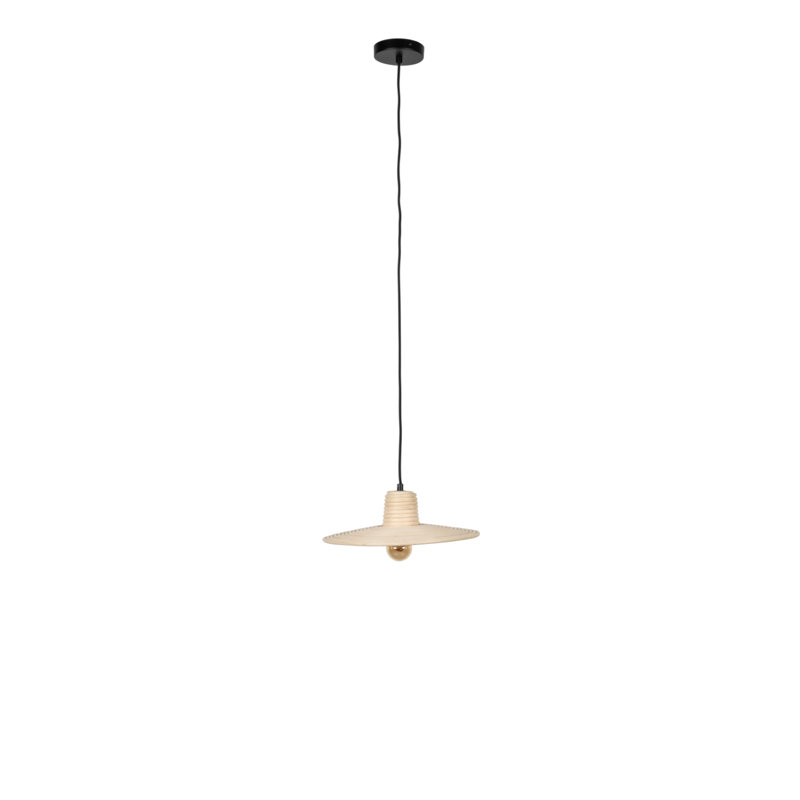 Balance Beige Rattan 59'' Single Cone Pendant Light