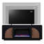 Meuble télé avec foyer Eclipse 65 po pour téléviseur de 75 po ou moins, finition clou de girofle et noyer naturel-740580168-740580169