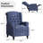 Upholstered Pushback Recliner with Rivets-1913237039