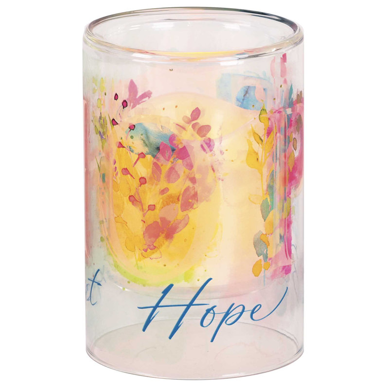 Candleholder Expect Hope Believe 6In