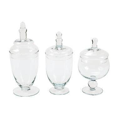 Willa Arlo Interiors 4 Piece Clear Glass Apothecary Jar Set & Reviews