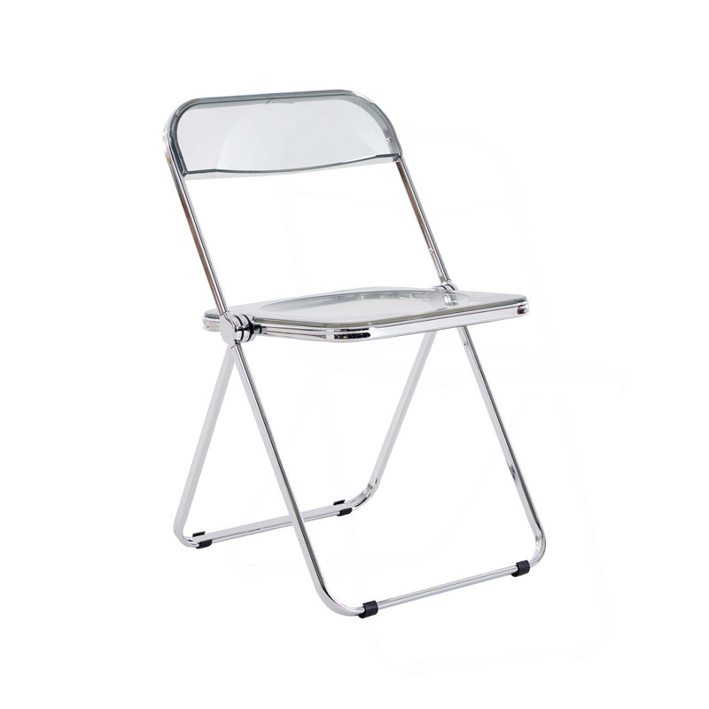 Chaise pliante transparente en plastique, Gris