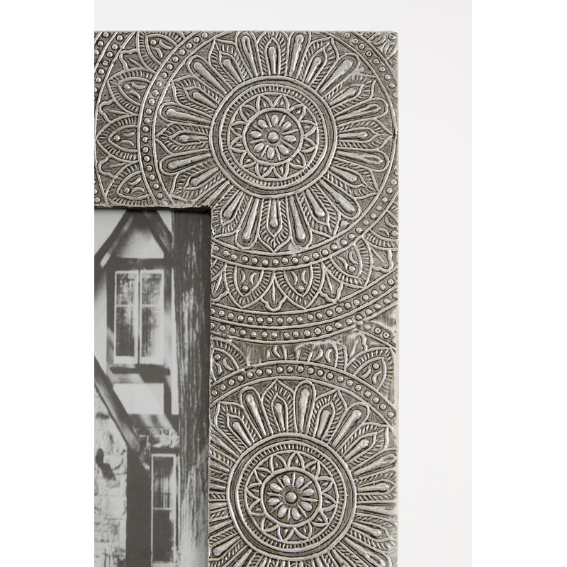 Adira Silver Metal Embossed Picture Frame, 28cm H x 23cm W x 1cm D
