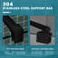 Walk in Shower Screen With Black Stainless Steel Support Bars-1691403994