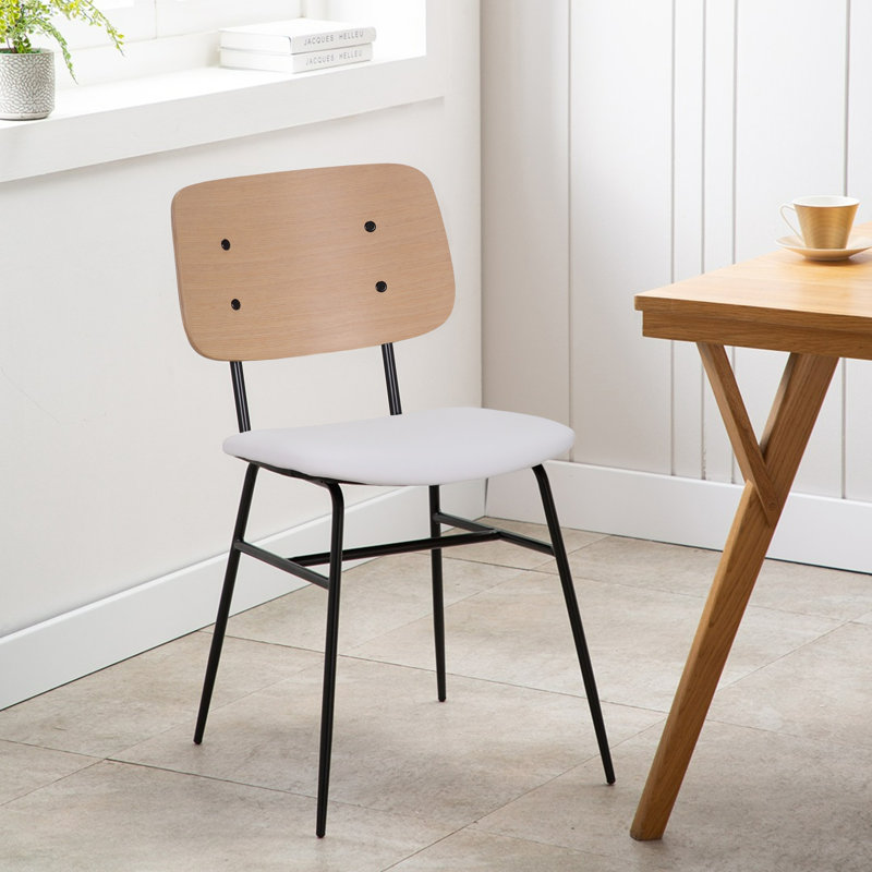 Arbela 18.89'' H Polyurethane Upholstered Side Chair, White