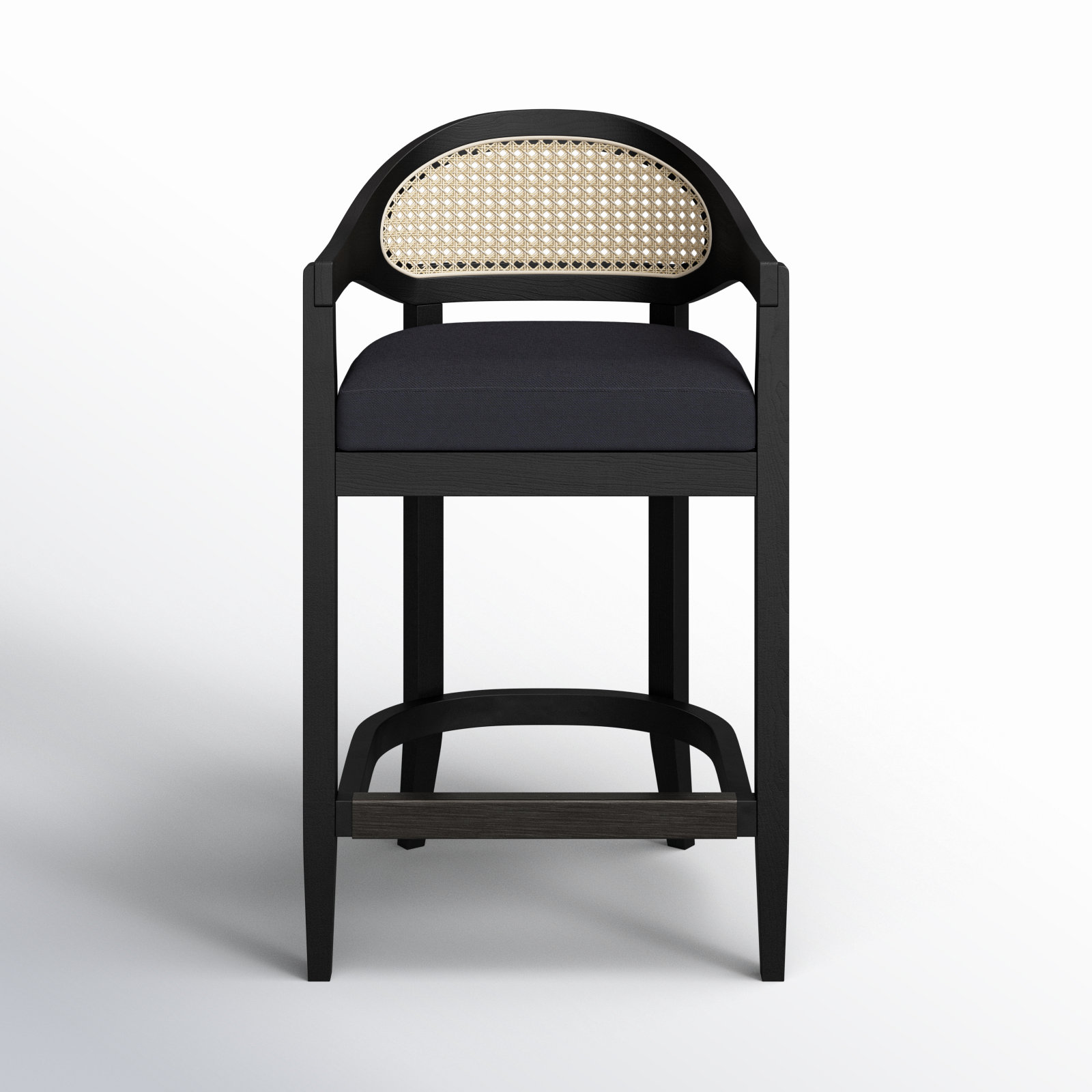 Copley Bar and Counter Stool, Jet Black Basketweave, Counter Stool (26” Seat Height)