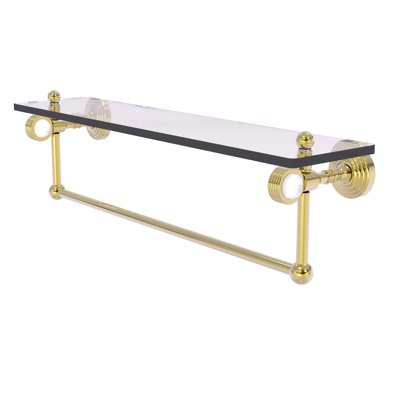 Jarrell Glass Bracket Shelf with Towel Bar