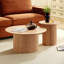 Table basse 31,49 pouces, design Mid-Century moderne, finition chêne
