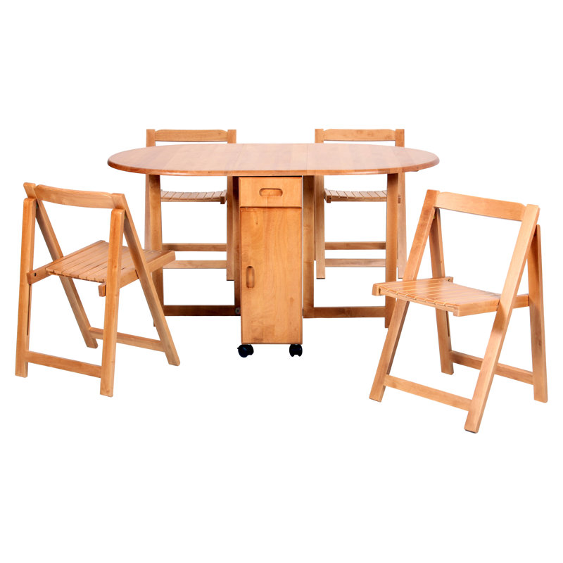 Cardenas Butterfly Leaf Dining Set, Oak