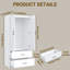 Armoire-penderie moderne de 180 cm avec tringle et 2 grands tiroirs pour chambre à coucher