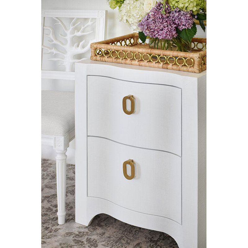 Helena Solid Wood End Table, White
