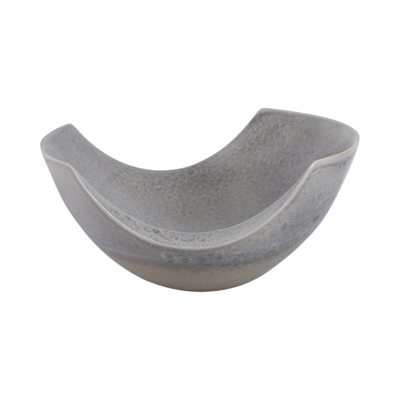Pottery Decorative Bowl Earthenware Organic Sculptural Shape For Home Office Living Room Decor - 11" Multi-Colored
