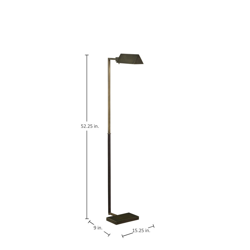 Tahlis Mountain Bronze Leather Reading Light - 52.25 In. H