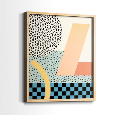 Modern Memphis IV Framed Print - Solid Wood
