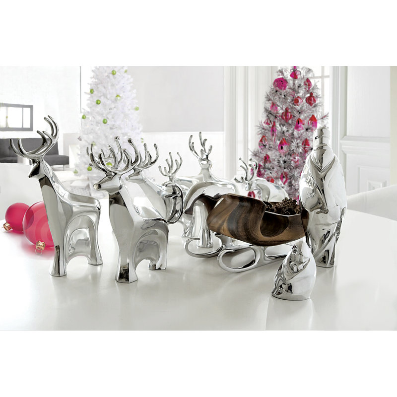 Nambe Mini Dasher Reindeer Set