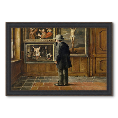 The Art Lover (De schilderijenliefhebber), 1884 - Henri de Braekeleer - Toile encadrée sur mesure