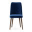 Chaise parsons rembourrée en velours Ackley-1125912040