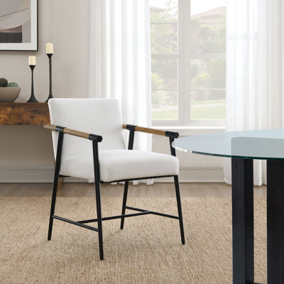 Chaise avec accoudoirs rembourrée Sorine