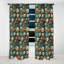 Mod Floral Nostalgia II - Rideau Mid-Century - Rideau occultant géométrique - 1 panneau-107538425