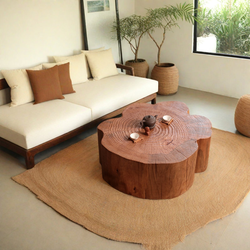 Table basse Vintage, H 13,8 po x L 35 po x l 35 po